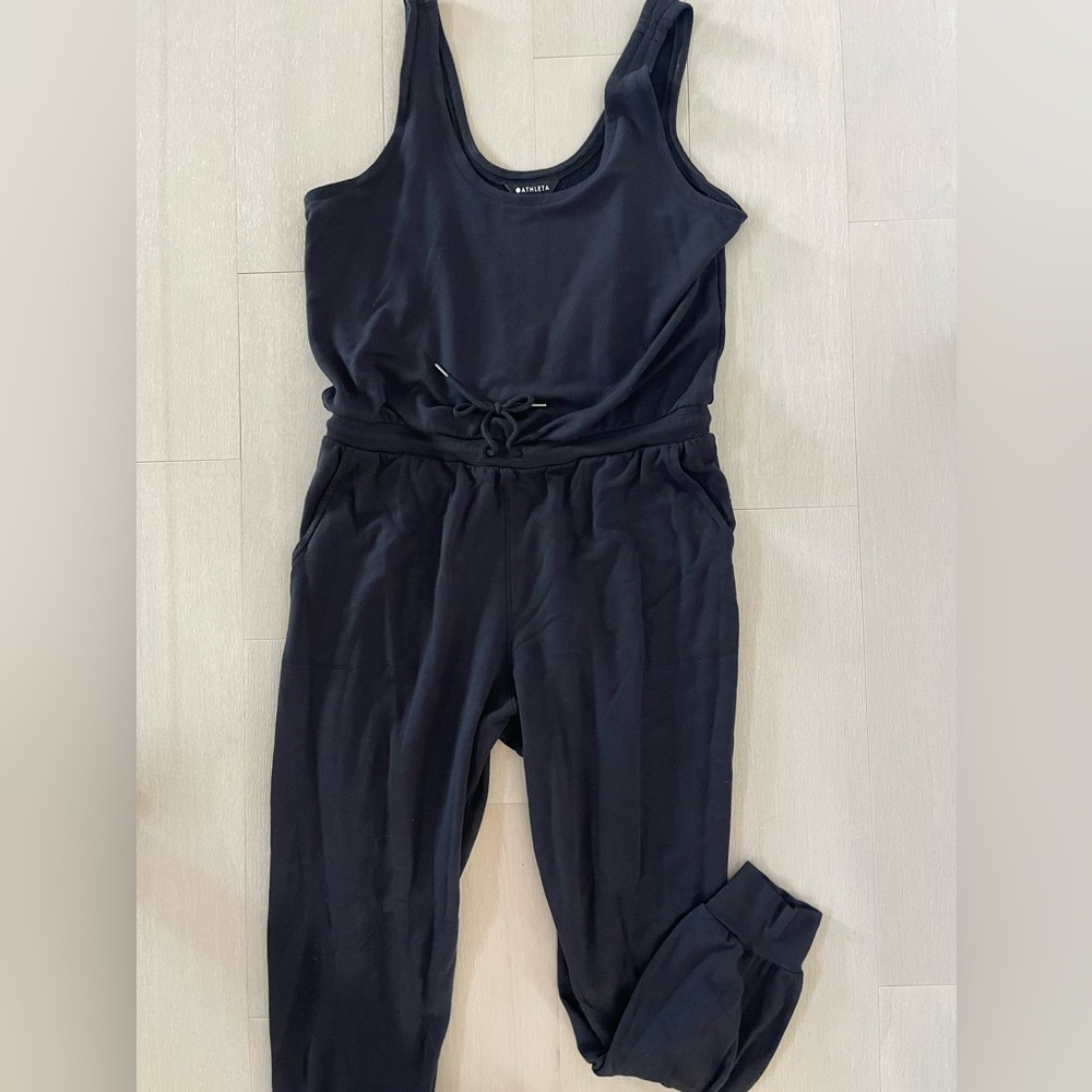Athleta Romper Jogger Black Size L